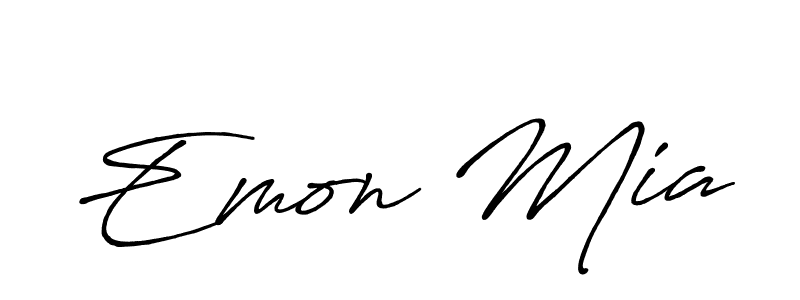Similarly Antro_Vectra_Bolder is the best handwritten signature design. Signature creator online .You can use it as an online autograph creator for name Emon Mia. Emon Mia signature style 7 images and pictures png
