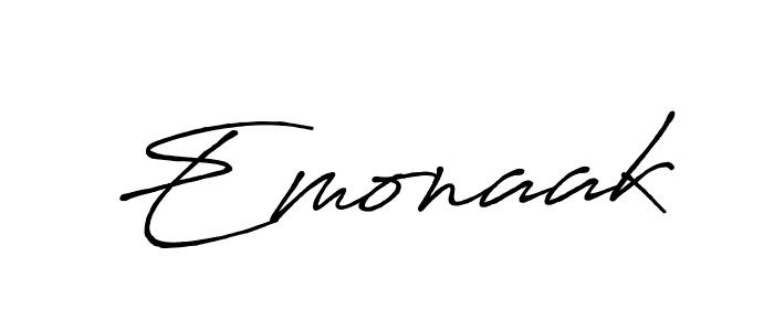 Use a signature maker to create a handwritten signature online. With this signature software, you can design (Antro_Vectra_Bolder) your own signature for name Emonaak. Emonaak signature style 7 images and pictures png
