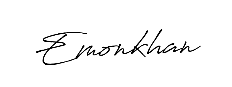 Design your own signature with our free online signature maker. With this signature software, you can create a handwritten (Antro_Vectra_Bolder) signature for name Emonkhan. Emonkhan signature style 7 images and pictures png