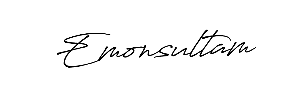 Also we have Emonsultam name is the best signature style. Create professional handwritten signature collection using Antro_Vectra_Bolder autograph style. Emonsultam signature style 7 images and pictures png