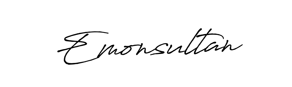 Design your own signature with our free online signature maker. With this signature software, you can create a handwritten (Antro_Vectra_Bolder) signature for name Emonsultan. Emonsultan signature style 7 images and pictures png