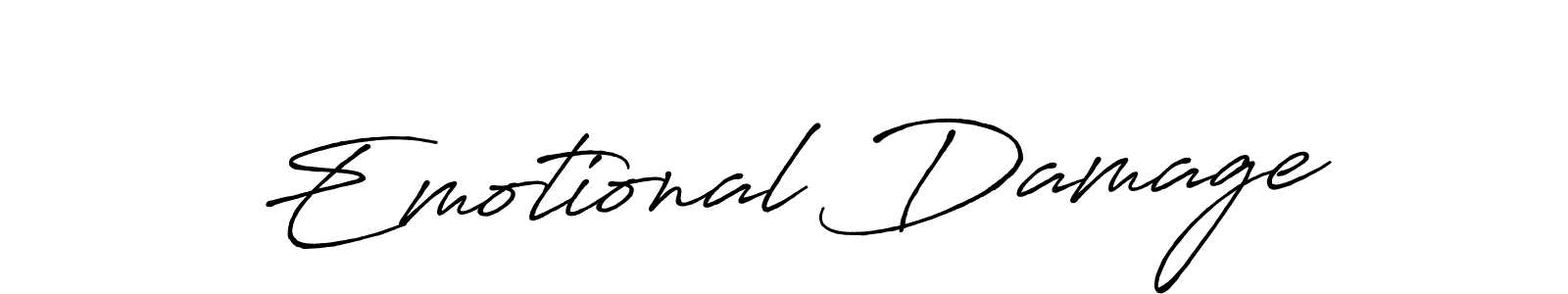 Use a signature maker to create a handwritten signature online. With this signature software, you can design (Antro_Vectra_Bolder) your own signature for name Emotional Damage. Emotional Damage signature style 7 images and pictures png