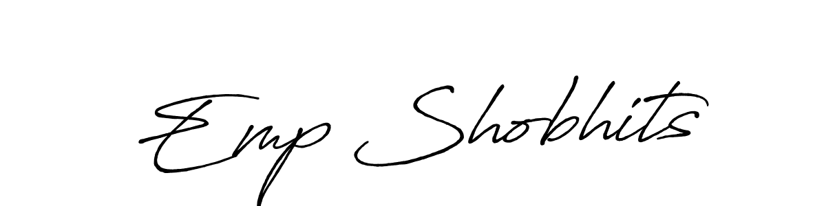 The best way (Antro_Vectra_Bolder) to make a short signature is to pick only two or three words in your name. The name Emp Shobhits include a total of six letters. For converting this name. Emp Shobhits signature style 7 images and pictures png