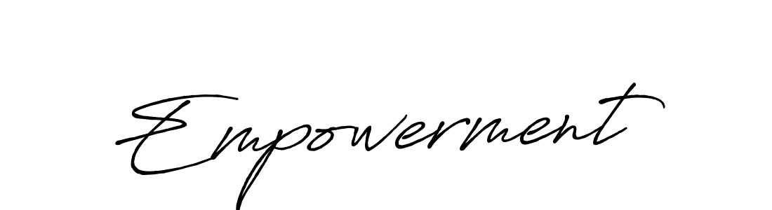Design your own signature with our free online signature maker. With this signature software, you can create a handwritten (Antro_Vectra_Bolder) signature for name Empowerment. Empowerment signature style 7 images and pictures png
