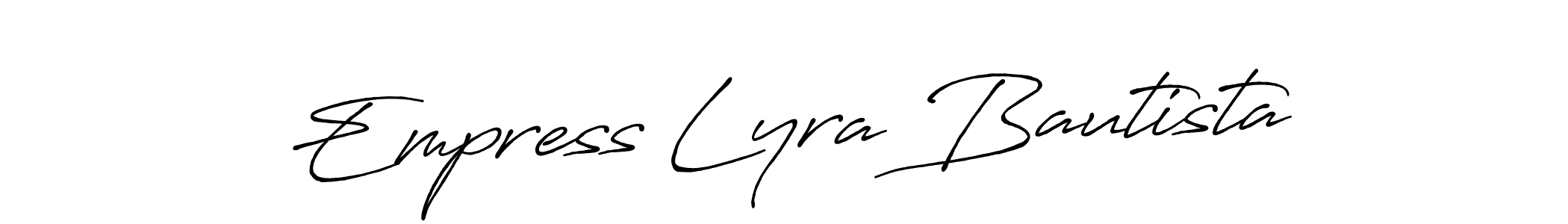 Empress Lyra Bautista stylish signature style. Best Handwritten Sign (Antro_Vectra_Bolder) for my name. Handwritten Signature Collection Ideas for my name Empress Lyra Bautista. Empress Lyra Bautista signature style 7 images and pictures png