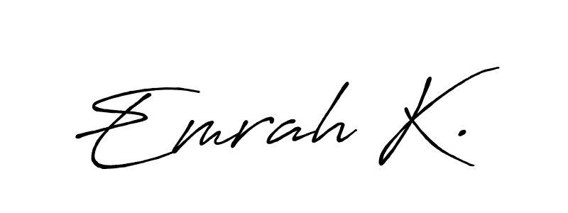 Similarly Antro_Vectra_Bolder is the best handwritten signature design. Signature creator online .You can use it as an online autograph creator for name Emrah K.. Emrah K. signature style 7 images and pictures png