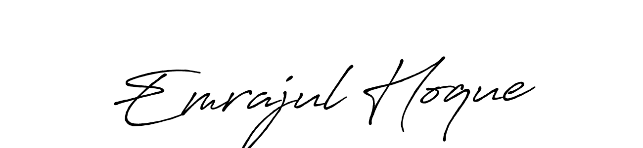 if you are searching for the best signature style for your name Emrajul Hoque. so please give up your signature search. here we have designed multiple signature styles  using Antro_Vectra_Bolder. Emrajul Hoque signature style 7 images and pictures png