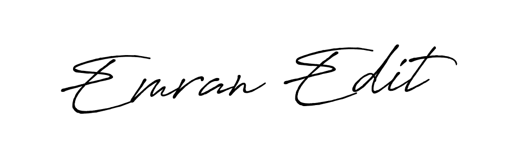 Design your own signature with our free online signature maker. With this signature software, you can create a handwritten (Antro_Vectra_Bolder) signature for name Emran Edit. Emran Edit signature style 7 images and pictures png