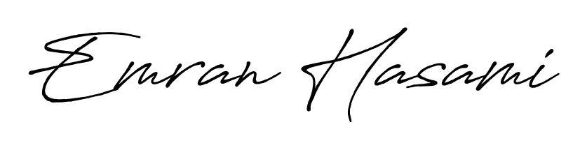 A timeless handwritten aesthetic for Emran Hasami. The Antro_Vectra_Bolder font gives your signature a handcrafted feel with natural curves. Emran Hasami signature style 7 images and pictures png