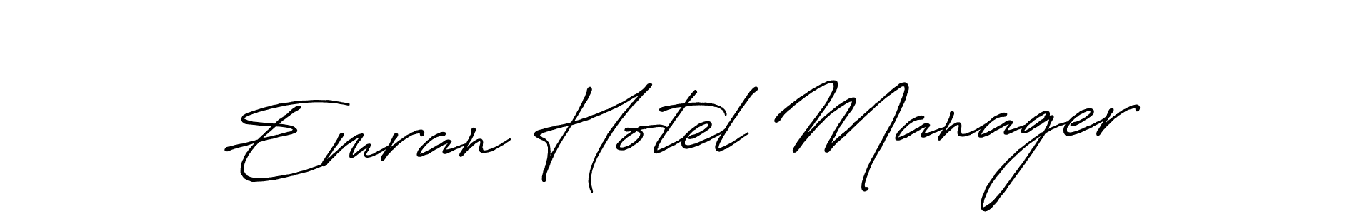 if you are searching for the best signature style for your name Emran Hotel Manager. so please give up your signature search. here we have designed multiple signature styles  using Antro_Vectra_Bolder. Emran Hotel Manager signature style 7 images and pictures png