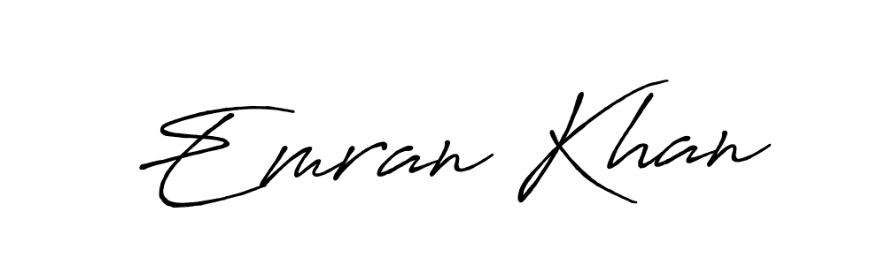 Use a signature maker to create a handwritten signature online. With this signature software, you can design (Antro_Vectra_Bolder) your own signature for name Emran Khan. Emran Khan signature style 7 images and pictures png