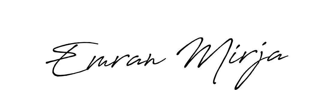 if you are searching for the best signature style for your name Emran Mirja. so please give up your signature search. here we have designed multiple signature styles  using Antro_Vectra_Bolder. Emran Mirja signature style 7 images and pictures png