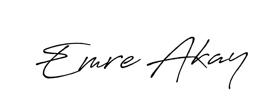Create a beautiful signature design for name Emre Akay. With this signature (Antro_Vectra_Bolder) fonts, you can make a handwritten signature for free. Emre Akay signature style 7 images and pictures png