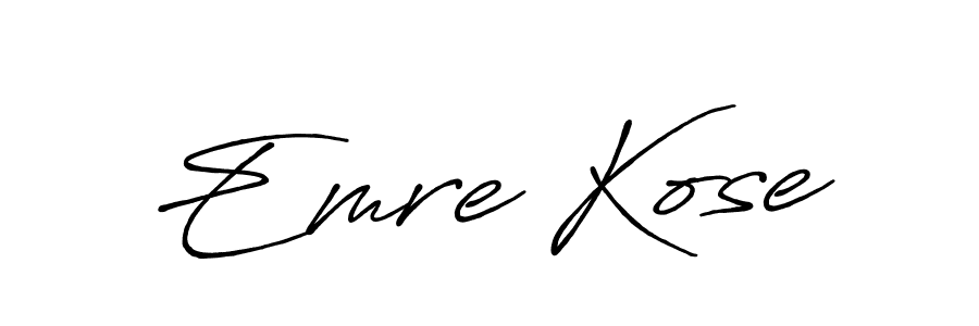 Similarly Antro_Vectra_Bolder is the best handwritten signature design. Signature creator online .You can use it as an online autograph creator for name Emre Kose. Emre Kose signature style 7 images and pictures png
