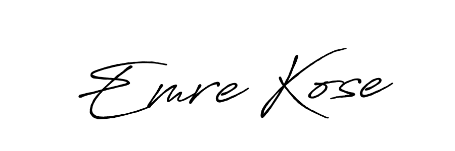 Similarly Antro_Vectra_Bolder is the best handwritten signature design. Signature creator online .You can use it as an online autograph creator for name Emre Kose. Emre Kose signature style 7 images and pictures png