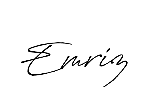 Make a beautiful signature design for name Emriz. With this signature (Antro_Vectra_Bolder) style, you can create a handwritten signature for free. Emriz signature style 7 images and pictures png