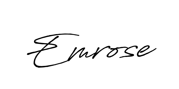 Also You can easily find your signature by using the search form. We will create Emrose name handwritten signature images for you free of cost using Antro_Vectra_Bolder sign style. Emrose signature style 7 images and pictures png