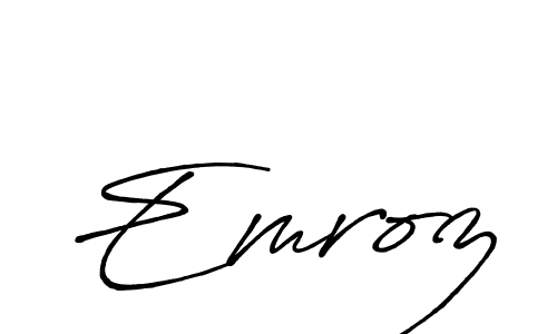 Design your own signature with our free online signature maker. With this signature software, you can create a handwritten (Antro_Vectra_Bolder) signature for name Emroz. Emroz signature style 7 images and pictures png