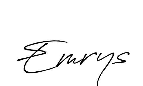 Make a beautiful signature design for name Emrys. Use this online signature maker to create a handwritten signature for free. Emrys signature style 7 images and pictures png