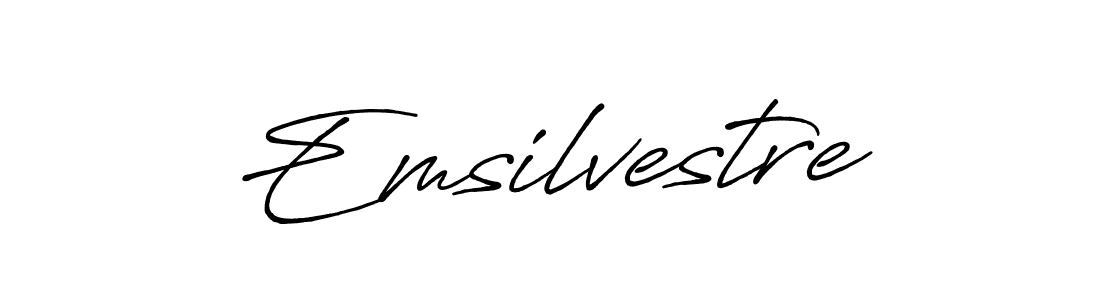 It looks lik you need a new signature style for name Emsilvestre. Design unique handwritten (Antro_Vectra_Bolder) signature with our free signature maker in just a few clicks. Emsilvestre signature style 7 images and pictures png