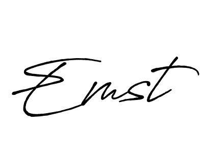 Make a beautiful signature design for name Emst. With this signature (Antro_Vectra_Bolder) style, you can create a handwritten signature for free. Emst signature style 7 images and pictures png