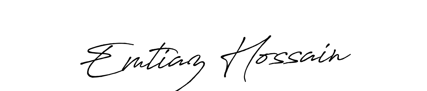 Design your own signature with our free online signature maker. With this signature software, you can create a handwritten (Antro_Vectra_Bolder) signature for name Emtiaz Hossain. Emtiaz Hossain signature style 7 images and pictures png