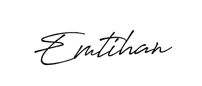 You should practise on your own different ways (Antro_Vectra_Bolder) to write your name (Emtihan) in signature. don't let someone else do it for you. Emtihan signature style 7 images and pictures png