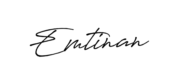 It looks lik you need a new signature style for name Emtinan. Design unique handwritten (Antro_Vectra_Bolder) signature with our free signature maker in just a few clicks. Emtinan signature style 7 images and pictures png