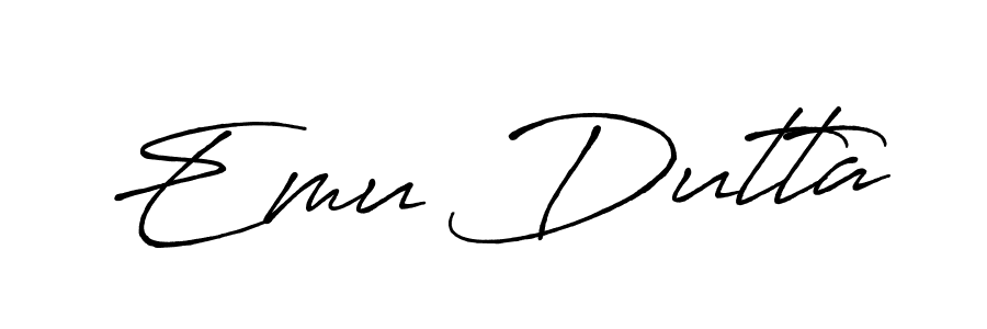 It looks lik you need a new signature style for name Emu Dutta. Design unique handwritten (Antro_Vectra_Bolder) signature with our free signature maker in just a few clicks. Emu Dutta signature style 7 images and pictures png