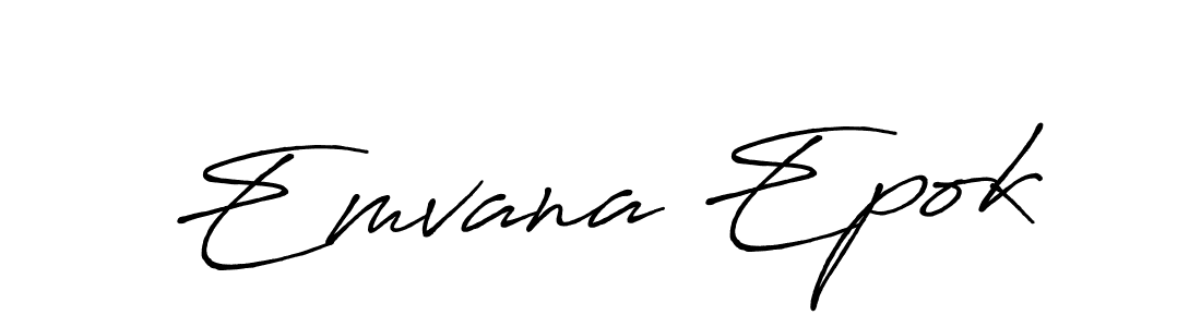 Use a signature maker to create a handwritten signature online. With this signature software, you can design (Antro_Vectra_Bolder) your own signature for name Emvana Epok. Emvana Epok signature style 7 images and pictures png