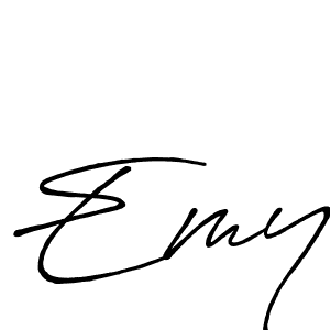 How to make Emy signature? Antro_Vectra_Bolder is a professional autograph style. Create handwritten signature for Emy name. Emy signature style 7 images and pictures png