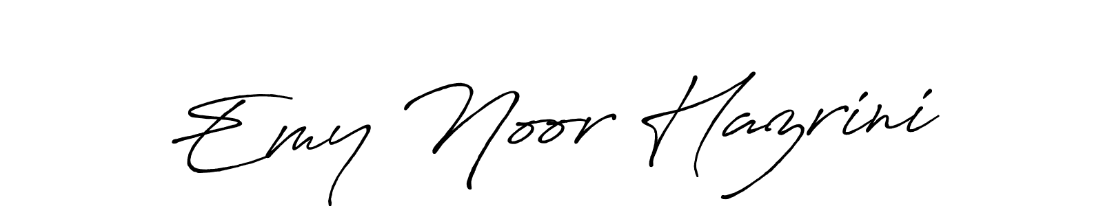 Emy Noor Hazrini stylish signature style. Best Handwritten Sign (Antro_Vectra_Bolder) for my name. Handwritten Signature Collection Ideas for my name Emy Noor Hazrini. Emy Noor Hazrini signature style 7 images and pictures png