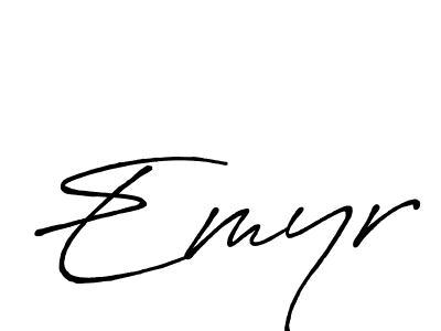 Also we have Emyr name is the best signature style. Create professional handwritten signature collection using Antro_Vectra_Bolder autograph style. Emyr signature style 7 images and pictures png