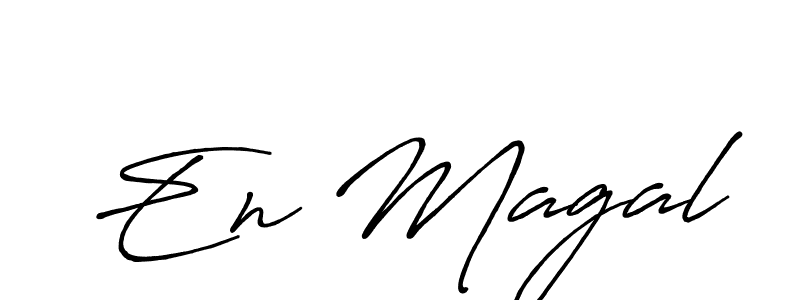 Make a beautiful signature design for name En Magal. With this signature (Antro_Vectra_Bolder) style, you can create a handwritten signature for free. En Magal signature style 7 images and pictures png