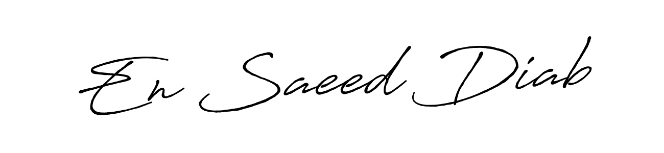 You should practise on your own different ways (Antro_Vectra_Bolder) to write your name (En Saeed Diab) in signature. don't let someone else do it for you. En Saeed Diab signature style 7 images and pictures png
