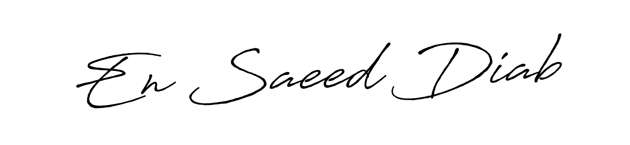 You should practise on your own different ways (Antro_Vectra_Bolder) to write your name (En Saeed Diab) in signature. don't let someone else do it for you. En Saeed Diab signature style 7 images and pictures png