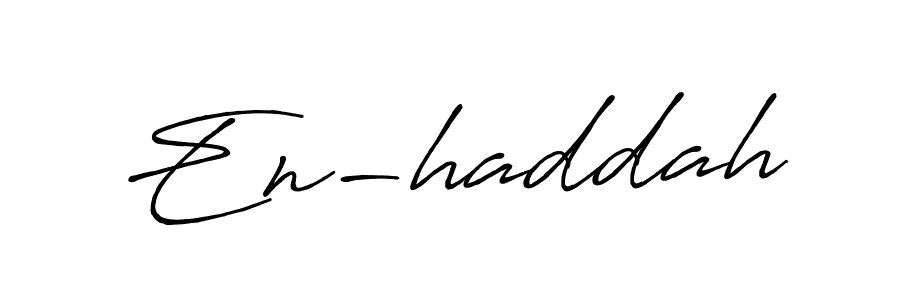 Make a beautiful signature design for name En-haddah. With this signature (Antro_Vectra_Bolder) style, you can create a handwritten signature for free. En-haddah signature style 7 images and pictures png