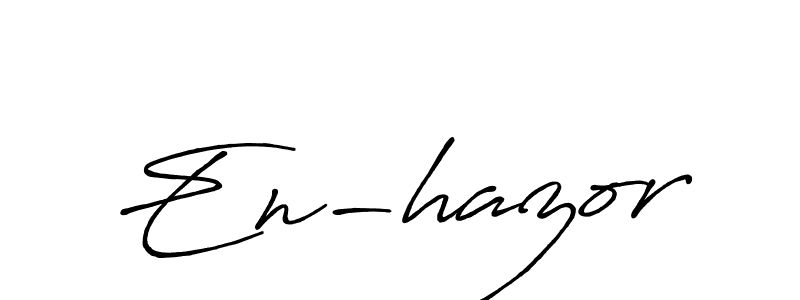 Also we have En-hazor name is the best signature style. Create professional handwritten signature collection using Antro_Vectra_Bolder autograph style. En-hazor signature style 7 images and pictures png