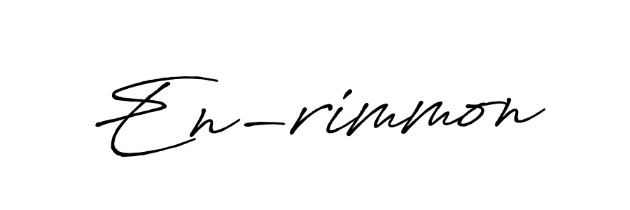 Use a signature maker to create a handwritten signature online. With this signature software, you can design (Antro_Vectra_Bolder) your own signature for name En-rimmon. En-rimmon signature style 7 images and pictures png