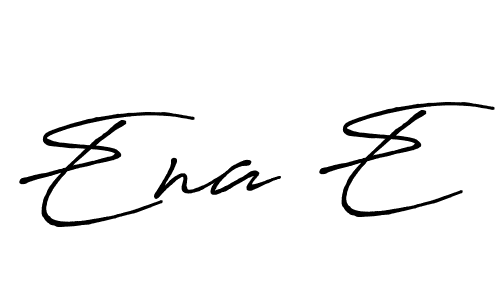 Also You can easily find your signature by using the search form. We will create Ena E name handwritten signature images for you free of cost using Antro_Vectra_Bolder sign style. Ena E signature style 7 images and pictures png