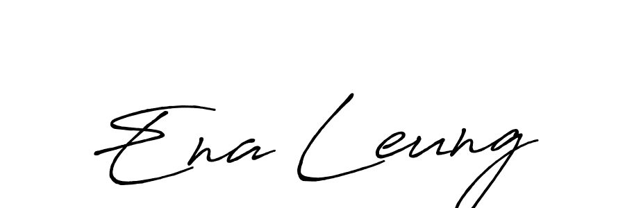 You should practise on your own different ways (Antro_Vectra_Bolder) to write your name (Ena Leung) in signature. don't let someone else do it for you. Ena Leung signature style 7 images and pictures png