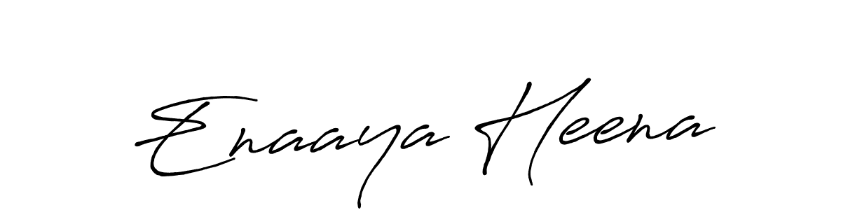 Make a beautiful signature design for name Enaaya Heena. With this signature (Antro_Vectra_Bolder) style, you can create a handwritten signature for free. Enaaya Heena signature style 7 images and pictures png