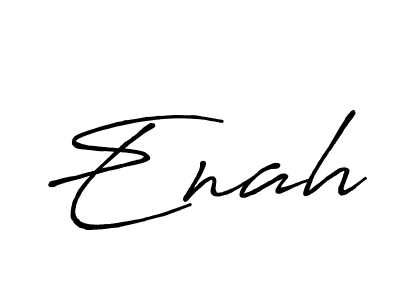 How to make Enah name signature. Use Antro_Vectra_Bolder style for creating short signs online. This is the latest handwritten sign. Enah signature style 7 images and pictures png