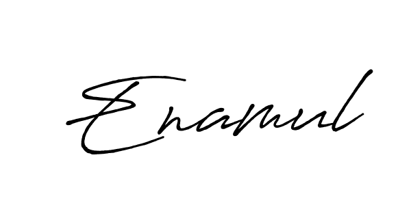 Make a beautiful signature design for name Enamul. With this signature (Antro_Vectra_Bolder) style, you can create a handwritten signature for free. Enamul signature style 7 images and pictures png