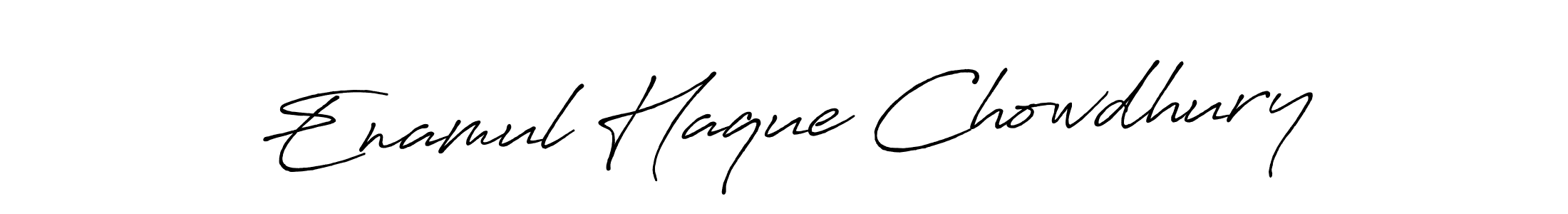 Make a beautiful signature design for name Enamul Haque Chowdhury. With this signature (Antro_Vectra_Bolder) style, you can create a handwritten signature for free. Enamul Haque Chowdhury signature style 7 images and pictures png