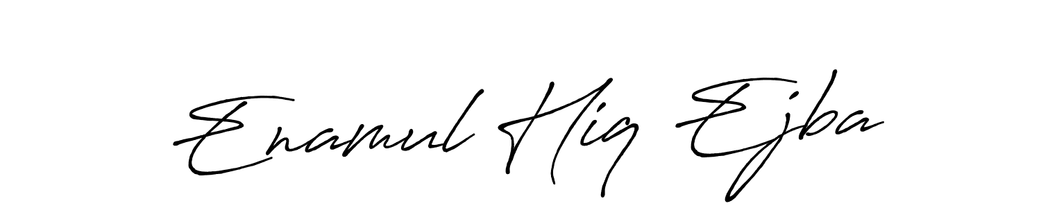 The best way (Antro_Vectra_Bolder) to make a short signature is to pick only two or three words in your name. The name Enamul Hiq Ejba include a total of six letters. For converting this name. Enamul Hiq Ejba signature style 7 images and pictures png