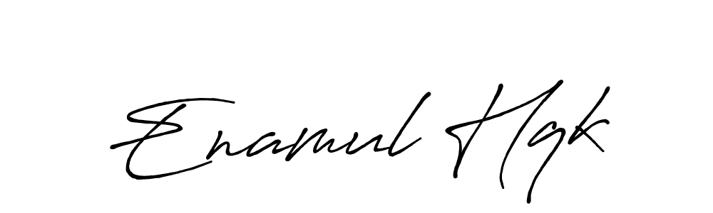 Make a beautiful signature design for name Enamul Hqk. With this signature (Antro_Vectra_Bolder) style, you can create a handwritten signature for free. Enamul Hqk signature style 7 images and pictures png