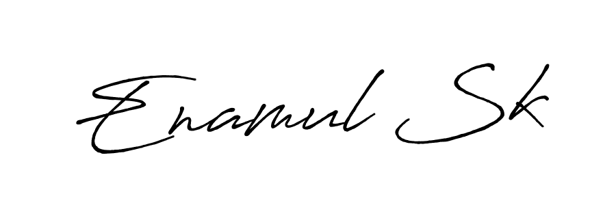 Use a signature maker to create a handwritten signature online. With this signature software, you can design (Antro_Vectra_Bolder) your own signature for name Enamul Sk. Enamul Sk signature style 7 images and pictures png