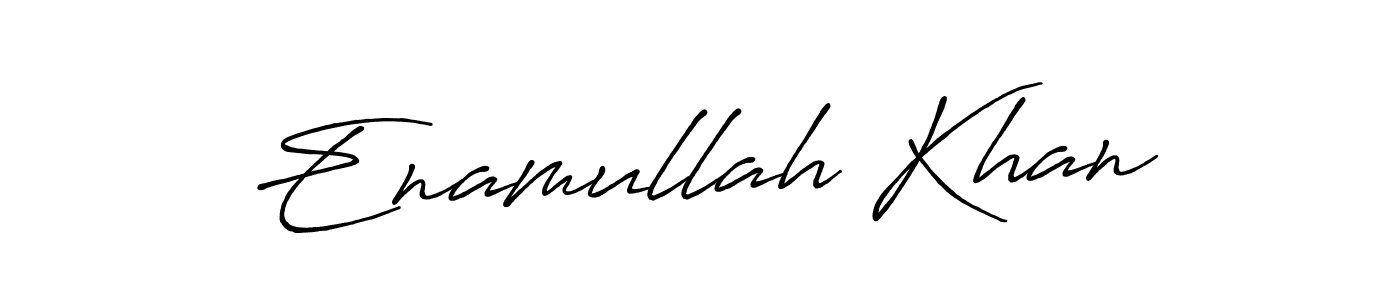 Create a beautiful signature design for name Enamullah Khan. With this signature (Antro_Vectra_Bolder) fonts, you can make a handwritten signature for free. Enamullah Khan signature style 7 images and pictures png