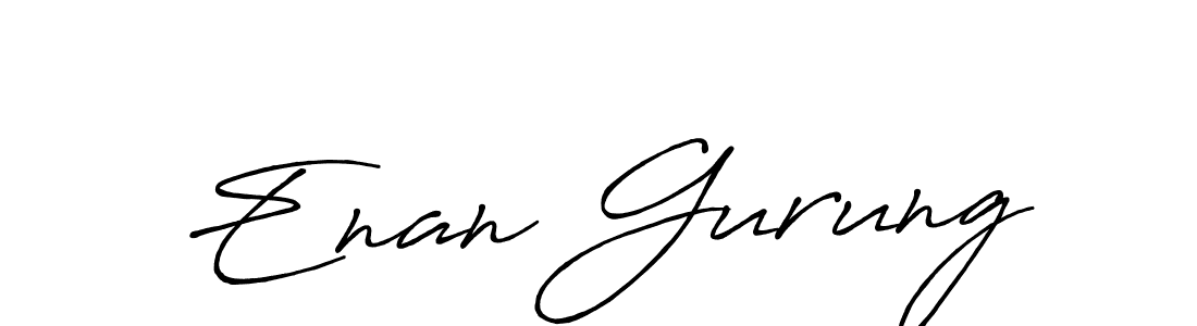 Similarly Antro_Vectra_Bolder is the best handwritten signature design. Signature creator online .You can use it as an online autograph creator for name Enan Gurung. Enan Gurung signature style 7 images and pictures png